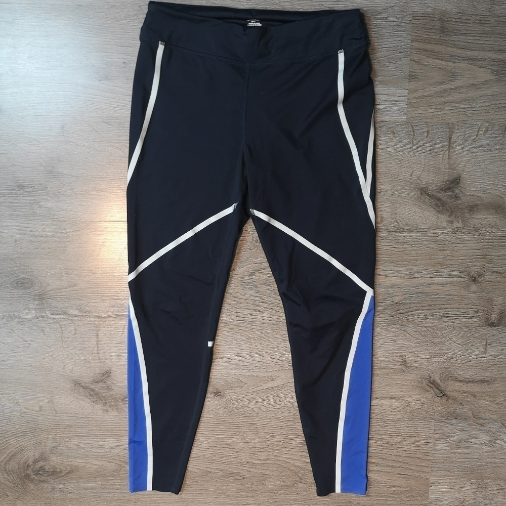 Y2K Vintage color blocked striped faux wetsuit stylized leggings